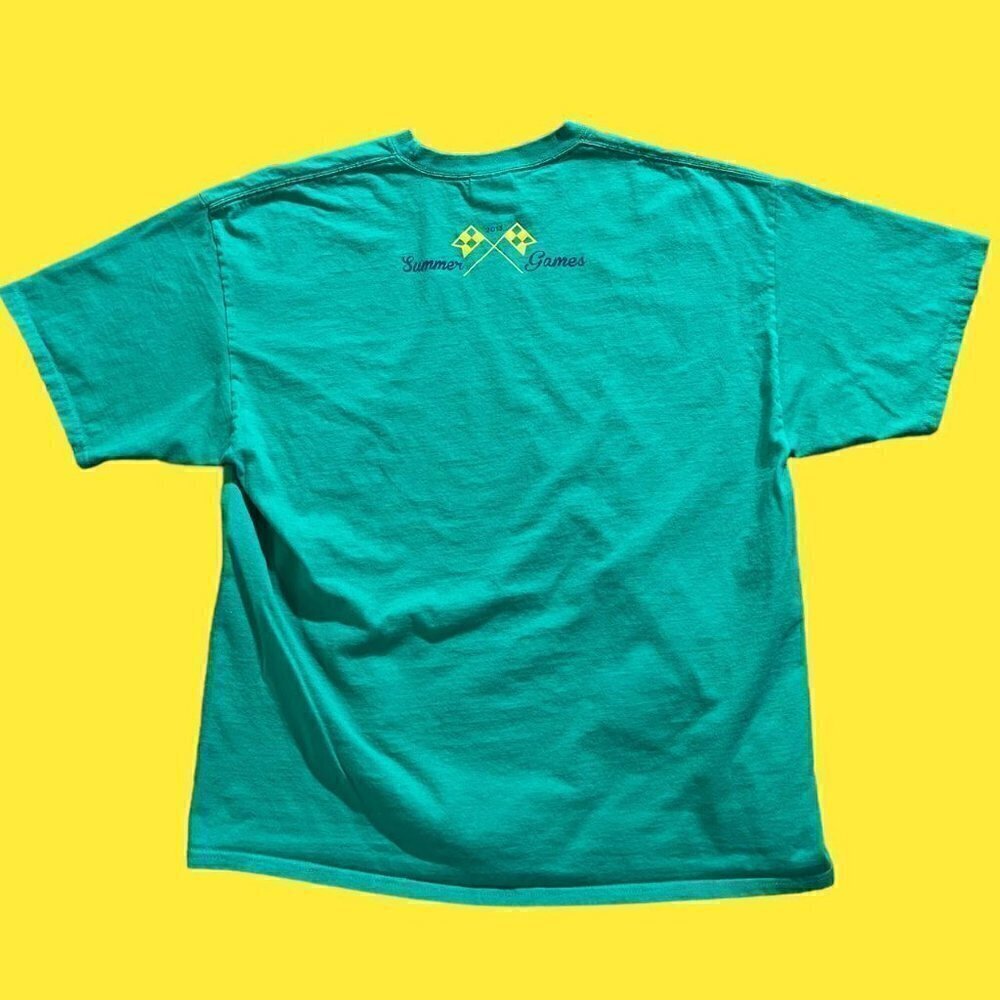 Green mens trucker t shirt - Picture 4 of 7